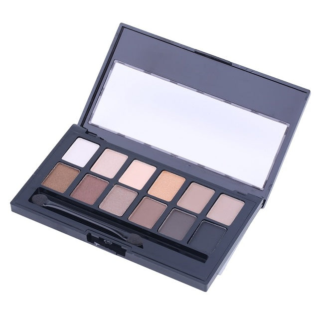 High Quality Pro Cosmetic Matte Eye Shadow 12 Colors Make Up Set Nudes Naked Pallete Eyeshadow Palette Brighten - My shopping deal